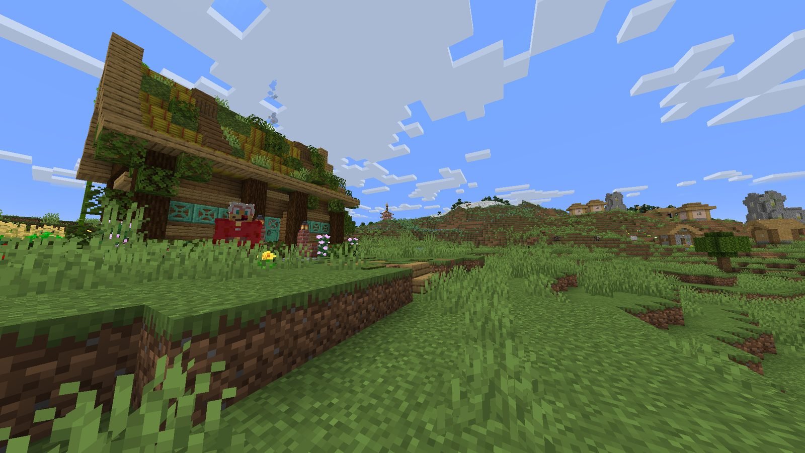 Floofderg SMP survival base captured in-game at dusk